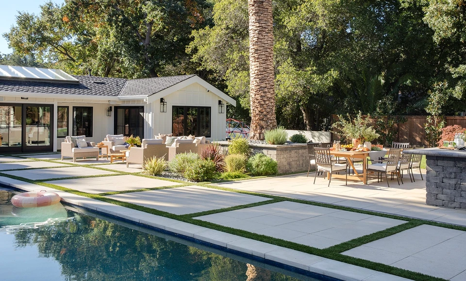 Excavation to Resort Pool Coping & Architectural Paver Deck - After
